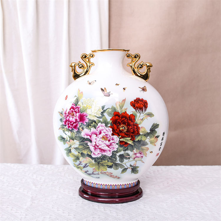 珐琅彩骨瓷花瓶